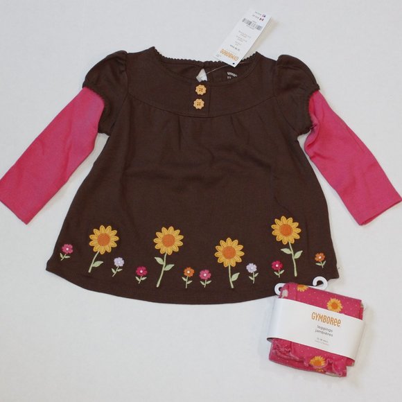NWT Gymboree 12-18M swing top leggings set Sunflower Smiles - Picture 1 of 6